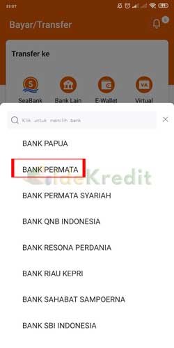 Pilih Bank Permata