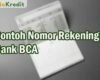 Contoh Nomor Rekening BCA