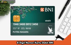 8 Digit Nomor Kartu Debit BNI